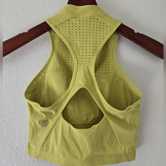 Lululemon Unleash Strength Sport Bra *Medium Support Yellow Serpentine Size 4 - Picture 7 of 16